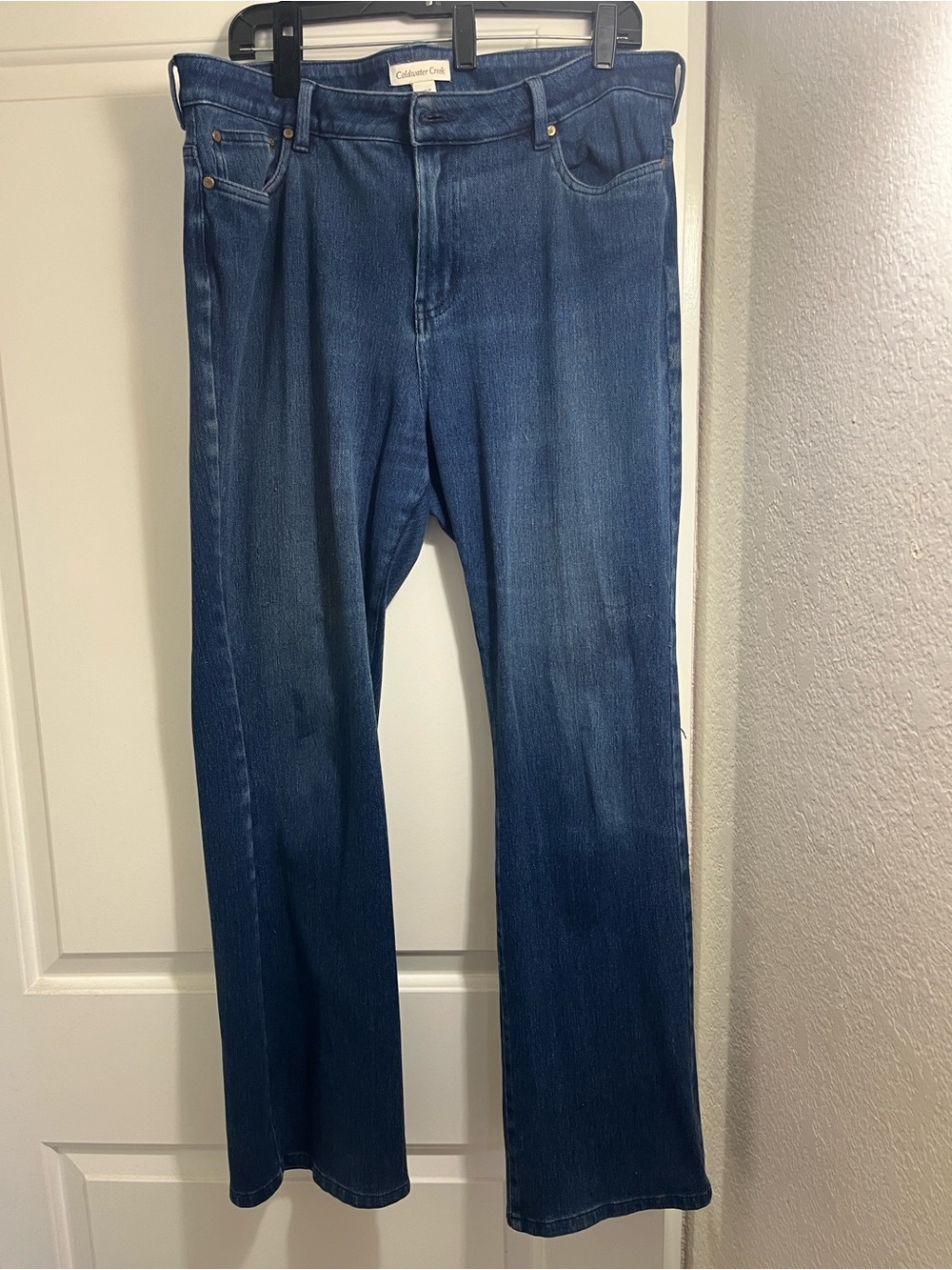 Coldwater Creek Women’s Boot-Cut Jeans in Dark Blue Denim